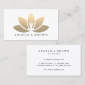 Gold Lotus Blume Business Card Visitenkarte (Vorne/Hinten)