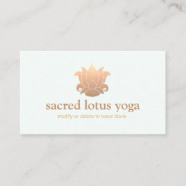 Gold Lotus Blume Holistische Heilung und Wellness Visitenkarte