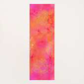 Gold Lotus Blume Illustration Rosa Farbe Kunst Yogamatte (Rückseite)