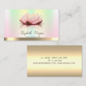 Gold Lotus Blume Iridescent Yoga Instructor Visitenkarte (Vorne/Hinten)