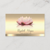 Gold Lotus Blume Yoga Instructor Visitenkarte (Vorderseite)