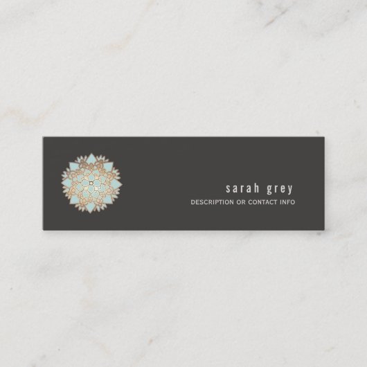 Gold Lotus Calling Card Business Card Mini Visitenkarte (Vorderseite)