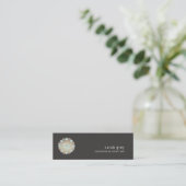 Gold Lotus Calling Card Business Card Mini Visitenkarte (Stehend Vorderseite)