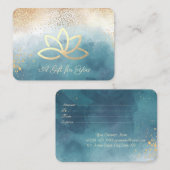 Gold Lotus, Confetti, Paint Splash Rabattkarte (Vorne/Hinten)