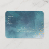 Gold Lotus, Confetti, Paint Splash Rabattkarte (Rückseite)