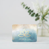 Gold Lotus, Confetti, Paint Splash Rabattkarte (Stehend Vorderseite)