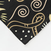 Gold Lotus: Crescent Vintag Elegance. Fleecedecke (Ecke)