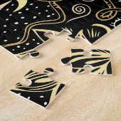 Gold Lotus: Crescent Vintag Elegance. Puzzle (Seite)