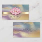 Gold, Lotus Farbiger Yoga Visitenkarte (Vorne/Hinten)