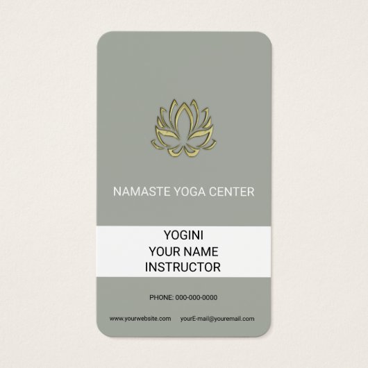 Gold Lotus Flower Business Card (Vorderseite)