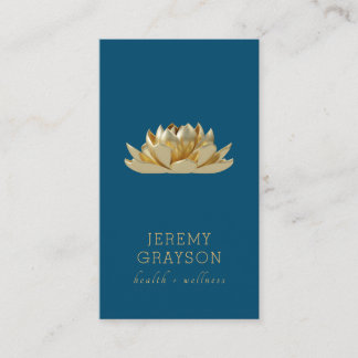 Gold Lotus Flower Business Card Visitenkarte