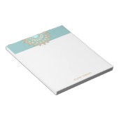 Gold Lotus Flower Mandala Notepad Notizblock (angewinkelt)