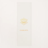 Gold lotus flower name ivory yogamatte (Vorderseite)