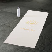 Gold lotus flower name ivory yogamatte