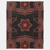 Gold Lotus in Black Fleece Blanket (Vorderseite)