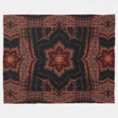Gold Lotus in Black Fleece Blanket (Vorderseite (Horizontal))