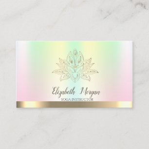Gold Lotus Irisierender Yoga-Lehrer Visitenkarte