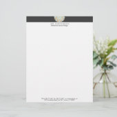 Gold Lotus Letterhead Briefbogen (Stehend Vorderseite)