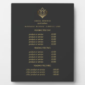 Gold Lotus Logo grau | Preise für Wellness-Center- Fotoplatte (Vorderseite)