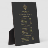 Gold Lotus Logo grau | Preise für Wellness-Center- Fotoplatte (Seite)