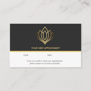 Gold Lotus Logo Grau Yoga für Wellness-Massage Visitenkarte