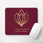 Gold Lotus Logo Ruby | Personalisiert Name hinzufü Mousepad (Mit Mouse)