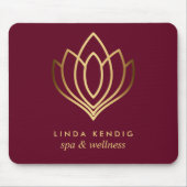 Gold Lotus Logo Ruby | Personalisiert Name hinzufü Mousepad (Vorne)
