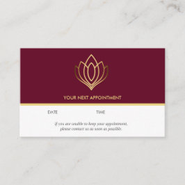 Gold Lotus Logo | Ruby | Yoga für Wellness-Massage Visitenkarte