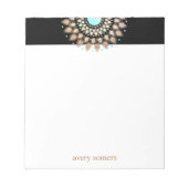 Gold Lotus Mandala Gesundheitstherapeut Notepad Notizblock (Vorderseite)