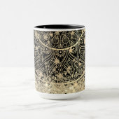 Gold Lotus Mandala Gold Stars Glitzer Tasse (Zentrum)