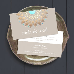 Gold Lotus Mandala Natural Health Terminkarte