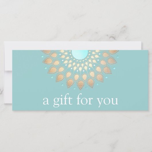 Gold Lotus Mandala Wellness-Geschenkgutschein (Vorderseite)