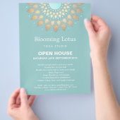 Gold Lotus Mandala Yoga Flyer (Hand)