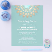 Gold Lotus Mandala Yoga Flyer (Einzeln)