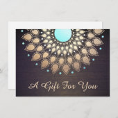 Gold Lotus Massage Therapeut Geschenkgutschein (Vorne/Hinten)