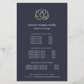 Gold Lotus | Preise für Massage oder Wellness-Cent Flyer (Vorne)