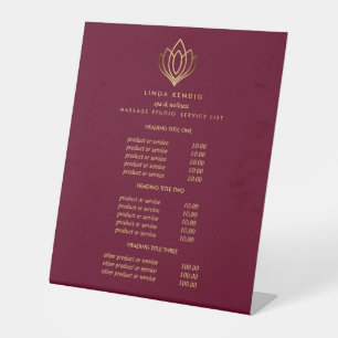 Gold Lotus Ruby Spa & Salon Preise & Dienstleist Sockelschild