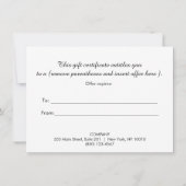 Gold Lotus Salon und Wellness-Center Geschenkgutsc (Rückseite)