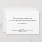 Gold Lotus Salon und Wellness-Center Geschenkgutsc (Rückseite)