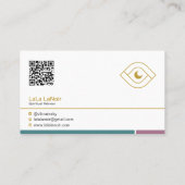 Gold Lotus Spirit Medium & Meditation Lehrer Visitenkarte (Rückseite)