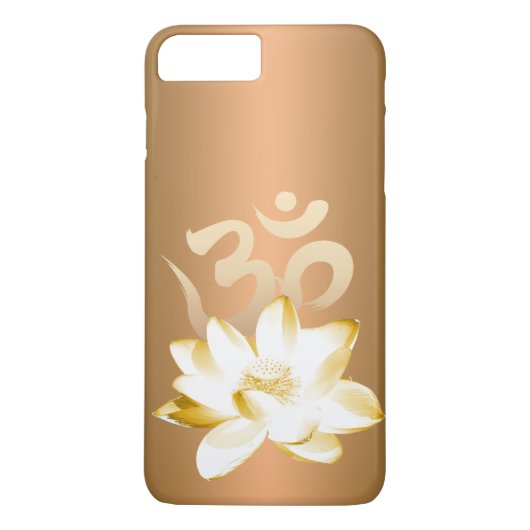 Gold Lotus u. OM-Symbol-Yoga Case-Mate iPhone Hülle (Rückseite)