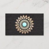 Gold Lotus über das Yoga-Foto Visitenkarte (Rückseite)