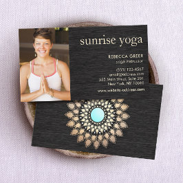 Gold Lotus über das Yoga-Foto Visitenkarte