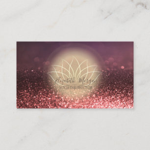 Gold Lotus Yoga Instructor Bokeh remains the same Visitenkarte