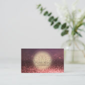 Gold Lotus Yoga Instructor Bokeh Visitenkarte (Stehend Vorderseite)