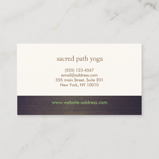 Gold Lotus Yoga Meditation 10 Class Punch Loyalitä Treuekarte (Rückseite)