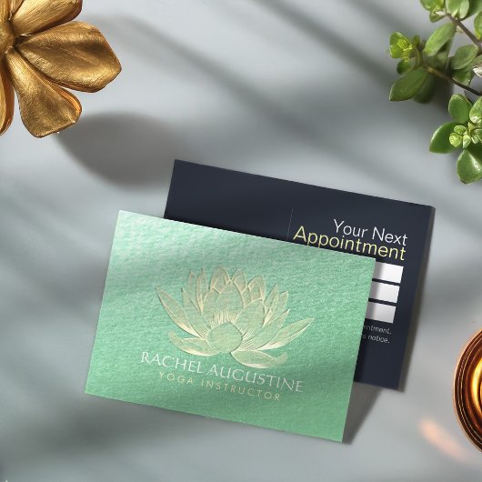 Gold Lotus Yoga Medizin Lehrer Ernennung Terminkarte