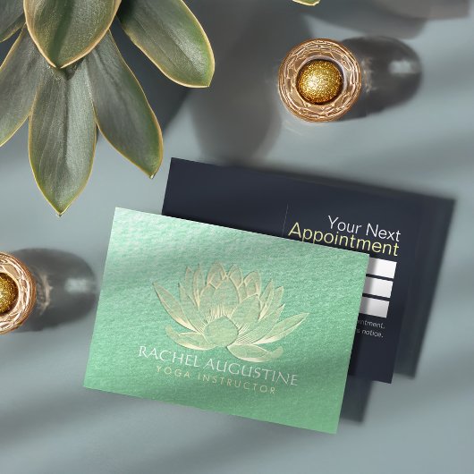 Gold Lotus Yoga Medizin Lehrer Ernennung Terminkarte