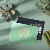 Gold Lotus Yoga Medizin Lehrer Ernennung Terminkarte