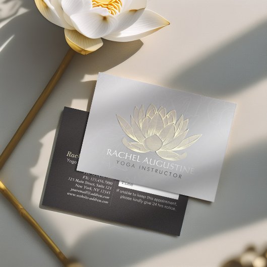 Gold Lotus Yoga Medizin Lehrer Ernennung Terminkarte